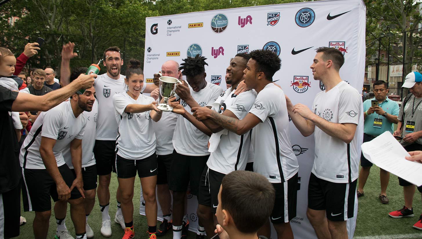 The Steve Nash Foundation Hits the NYC Streets for a Star-Studded Charity Football Match