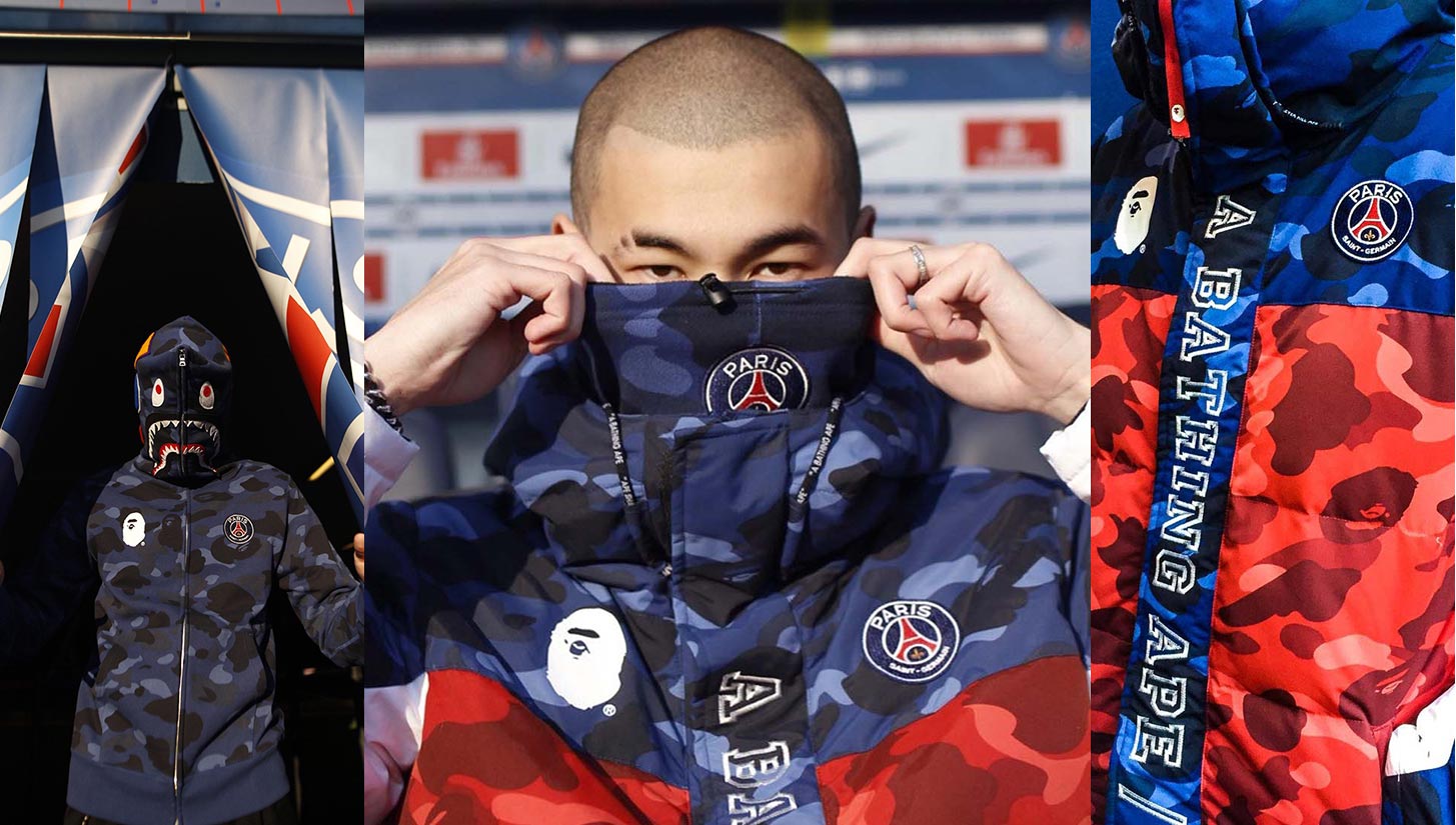 Psg x shop bape jacket