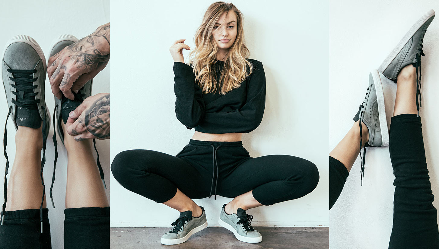 Legging puma noir outlet et doré