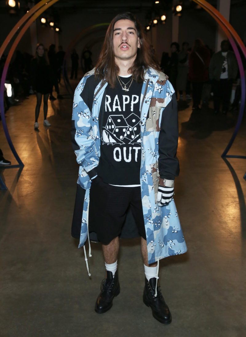 Hector Bellerin takes in London Fashion Week catwalk show while