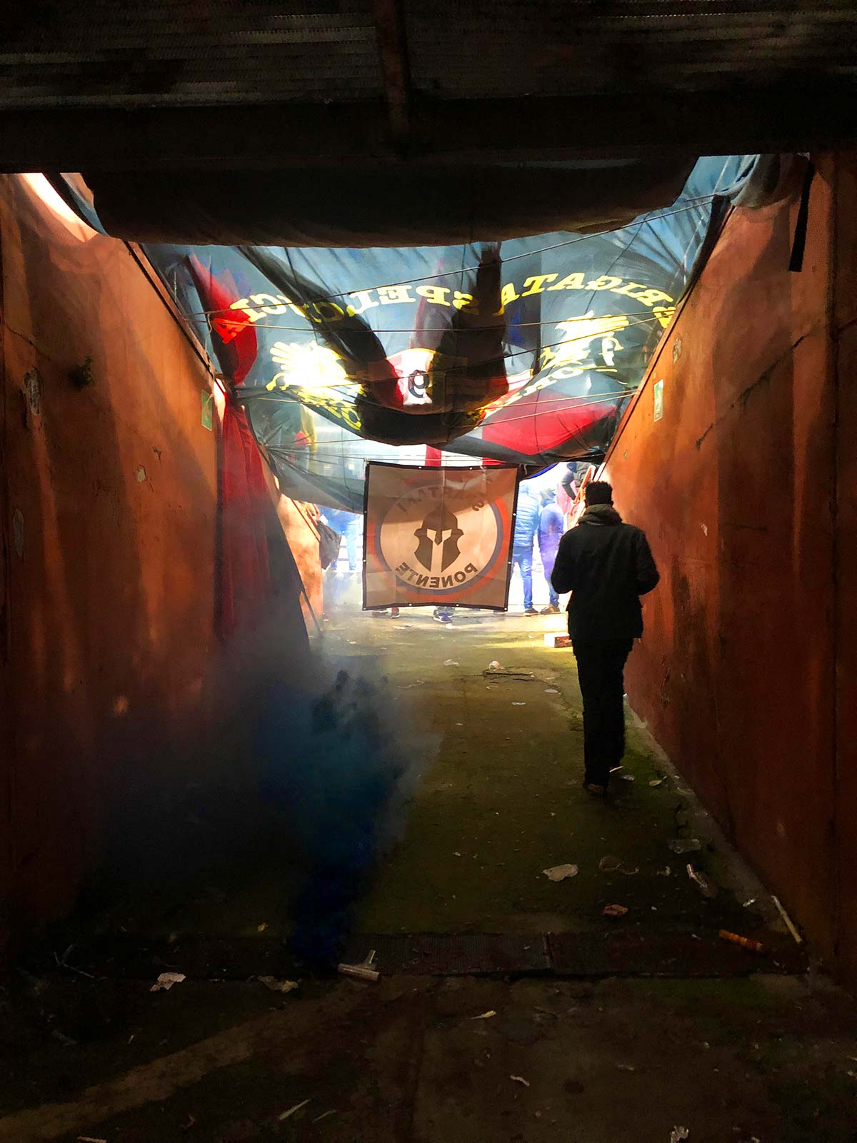 Genoa CFC fans waving flags during the derby soccer match UC Sampdoria vs CFC  Genoa, in Genoa Stock Photo - Alamy