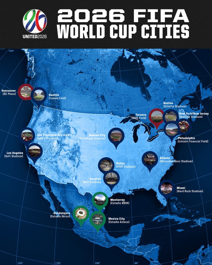 World Cup 2026: FIFA announces U.S. host cities