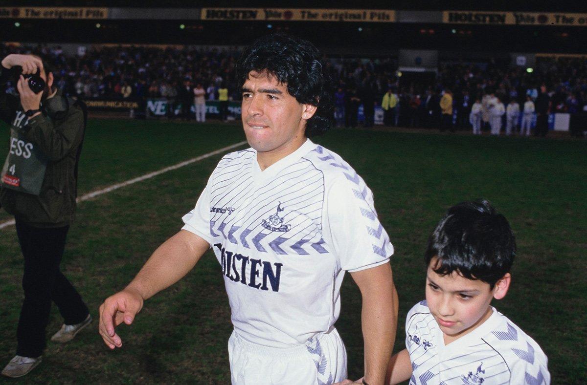 diego maradona tottenham kit